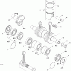 Skandic WT 550F Коленвал и поршни
