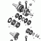 Summit Everest 800R Power T.E.K. Коленвал и поршни