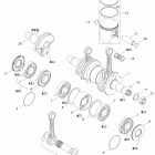 Skandic SWT 550F Коленвал и поршни