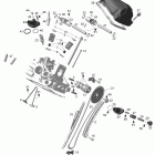 Skandic SWT V-800 Цилиндр и головка цилиндров ,задняя сторона
