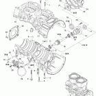 GTX LTD 600 HO SDI Картер , водяной и масляный насос