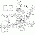 Summit 800 HO, Adrenaline & X 01- cylinder, exhaust manifold and reed valve 793ho
