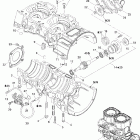 MX Z 800 HO Adrenaline/X 01- crankcase, water pump and oil pump (793 ho)