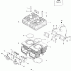 Skandic 550F WT/SWT 01- cylinder, exhaust manifold (552)