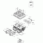 MX Z 380 F/550 F 01- cylinder, exhaust manifold (552)