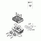 Grand Touring 380 F/500 F 01- cylinder, intake exhaust manifold