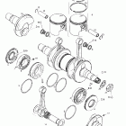 Skandic 500F/600 Коленчатый вал и поршни (503)