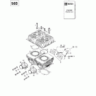 Formula Deluxe 380/500 01- cylinder, intake exhaust manifold (503)
