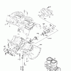 MX Z 500 SB (black) 01- crankcase, water pump and oil pump 2