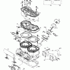 MX Z 700 SB 01- cylinder, exhaust manifold, reed valve 2