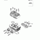 Formula Deluxe 380/500 01- cylinder, intake exhaust manifold (377)