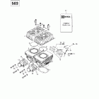 Formula Deluxe 380/500 01- cylinder, intake exhaust manifold (503)
