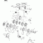 MX Z 440 F/Z 583/Z 670 1997 Коленчатый вал и поршень (583)