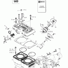 MX Z 440 F/Z 583/Z 670 1997 Цилиндр, выпускной коллектор  (583)
