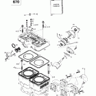 MX Z 440 F/Z 583/Z 670 1997 01- cylinder, exhaust manifold (670)