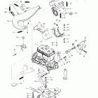 MX Z 440 F/Z 583/Z 670 1997 01- engine support and muffler (583, 670)