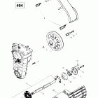 Skandic Wide Track LC 05- drive axle, track and belt guard (494)