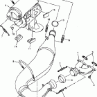 VMAX 600 XTR (ELEC START+REVERSE)-VX500XTRB/VX600XTRB Выхлопная система