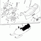VMAX 600 LE (ELEC START)-VX600V/VX600EV/VX600STV/VX600DXV Alternate 2 up seat kit