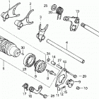TRX300FW Shift drum @ gearshift