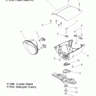 V10DB36DA/EB36DA CROSS COUNTRY/CROSS ROADS ALL OPTIONS Electrical, headlight w / windshield - v10db36da / eb36d...