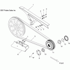 V09CB26/CD26/KB26/PB26 KINGPIN/KINGPIN TOURING/KINGPIN LOW/KINGP Drive train, drive sprocket and belt and guards - v09cb2...