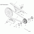 V09HB36/HS36 HAMMER/HAMMER SPORT ALL OPTIONS Drive train, drive sprocket and belt and guards - v09hb3...