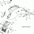 V05AB16/EC16/GB16 VICTORY VEGAS ALL OPTIONS Rear fender and taillight - v05ab16 / ec16 / gb16all opt...