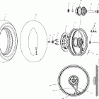 V01CD15DB DELUXE CRUISER Front wheel - v01cd15cc
