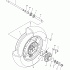 V STAR 1100 SILVERADO-XVS11ATYCL/XVS11ATYL/XVS11ATYB/XVS11ATYCB Заднее колесо