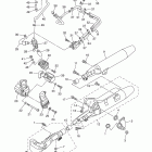 V STAR 650 SILVERADO-XVS65ATYCR/XVS65ATYCB/XVS65ATYB/XVS65ATYR Выхлопная система