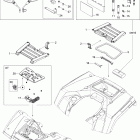 Outlander 650 XT 4 X 4 09- front and rear trays xt