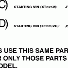XT225VC/XT225V Модель
