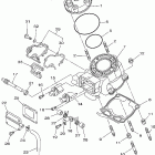 YZ125 ГОЛОВКА ЦИЛИНДРА