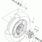 V STAR 1100 SILVERADO (CAST WHEEL)-XVS1100ATR/XVS1100ATR Заднее колесо