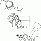 V-STAR CLASSIC-XVS650ALC/XVS650AL Коленчатый вал и Поршень