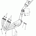 FZR600RJ/FZR600RJC Exhaust noncalifornia