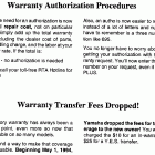 RT 100 * audio warranty - service pg -  1 *