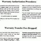 YZF 750R * audio warranty - service pg -  1 *