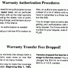 YZF600RHC/YZF600RH Audio warranty - service pg -  1
