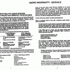 XV 1200D Warranty information pg - 1