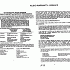 XV 1200D Warranty information pg - 1