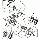 YZ 490 Crank piston