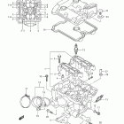 SV650,S,A,F Задняя головка цилиндров