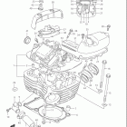 VS800GL INTRUDER Boulevard S50 Головка цилиндров (задняя)