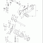DR-Z125,L Механизм  переключения передач