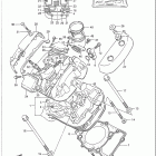 VS750GLP 1988-1991 Головка цилиндров (передняя)