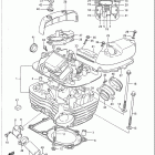 VS750GLP 1988-1991 Головка цилиндров (задняя)