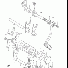 DR100 1985-1990 Механизм  переключения передач