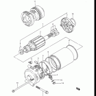 GV1400GD, GT, GC, 1986-1988 ПУСКОВОЙ ЭЛЕКТРОДВИГАТЕЛЬ